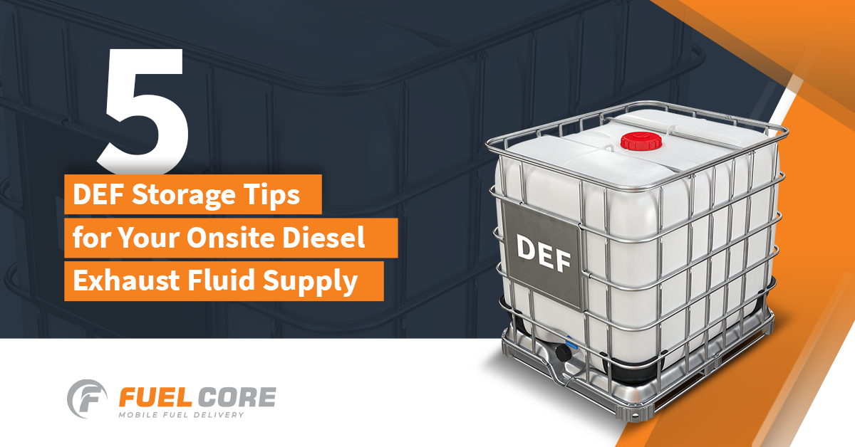 DEF storage tips